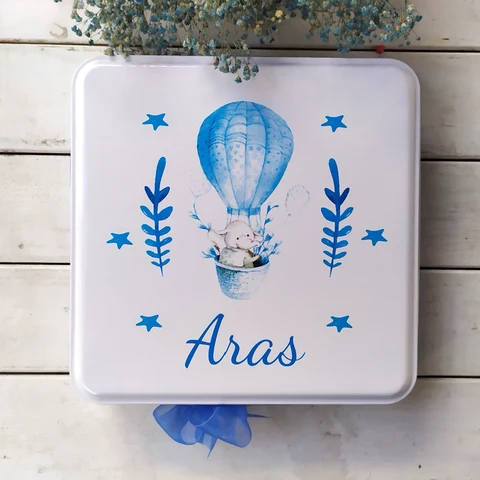Mavi Uçan Balon Tema 50 Çikolata 25 Balon Magnet