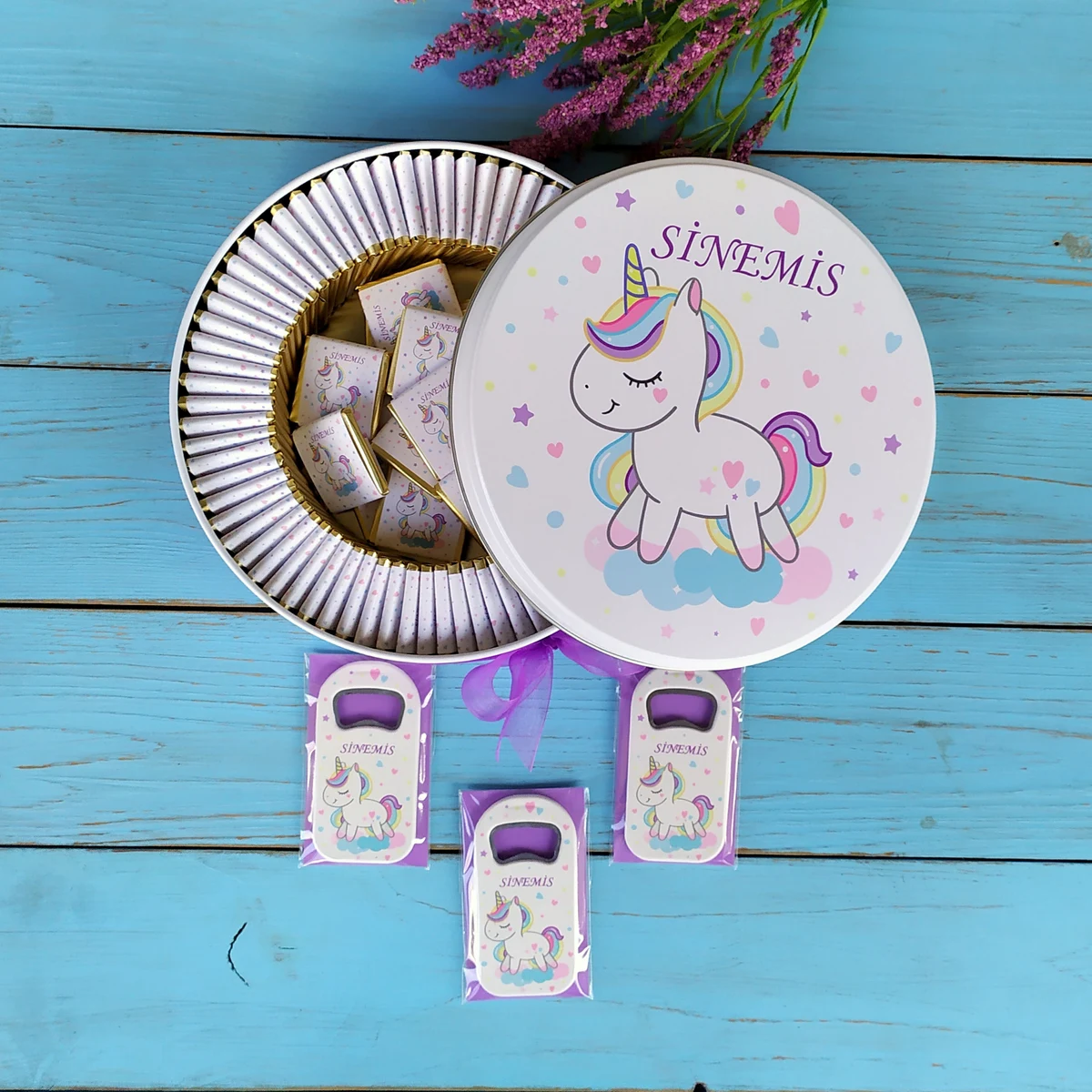Unicorn Konsept 50 Çikolata 25 Uzun Açacak Magnet