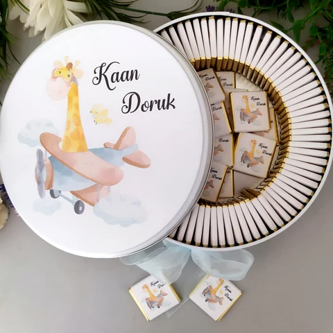 Zürafa Tema Bebek Çikolatası