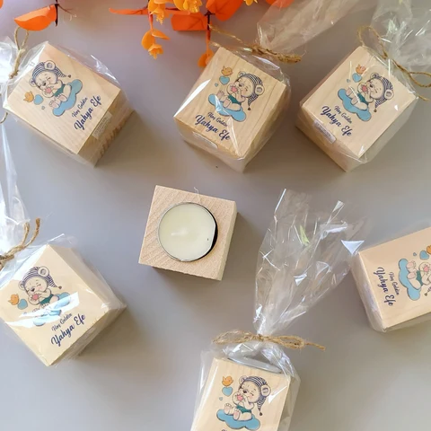 Ayıcık Konsept Kütük Mum