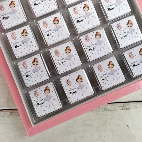 Etiket Baskılı Balerin Tema Bebek Çikolata