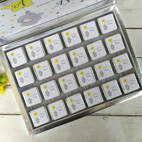 Karton Kutu Erkek Bebek Çikolata