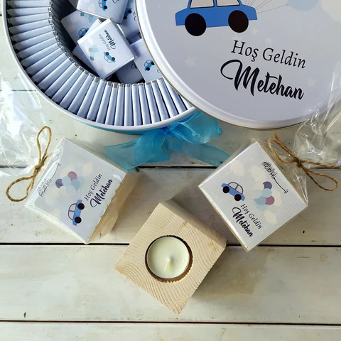 Uçan Araba Konsept 50 Çikolata 25 Küp Mum