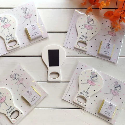 Balerin Tema 2'li Set Bebek Çikolatası Açacak Magnet