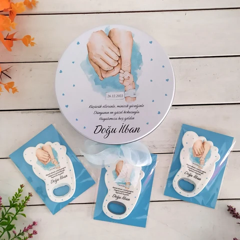 Yeni Doğum Konsept 50 Çikolata 25 Ayak Açacak Magnet