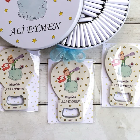 Küçük Prens Konsept 50 Çikolata 25 Balon Açacak Magnet