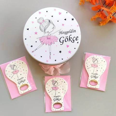 Balerin Konsept 50 Çikolata 25 Balon Açacak Magnet