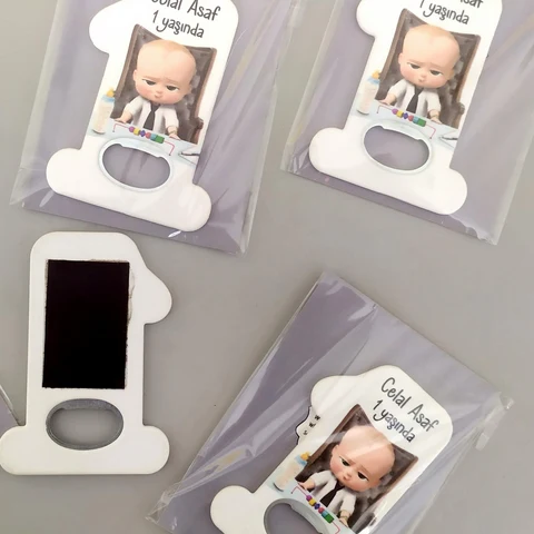 Patron Bebek Tema 1 Yaş Açacak Magnet