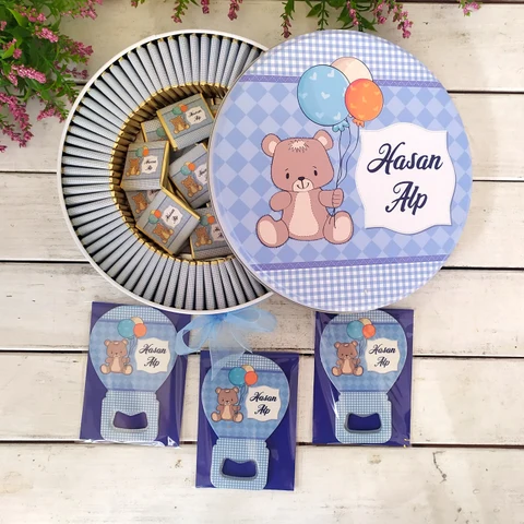 Ayıcık Konsept 50 Çikolata 25 Balon Açacak Magnet