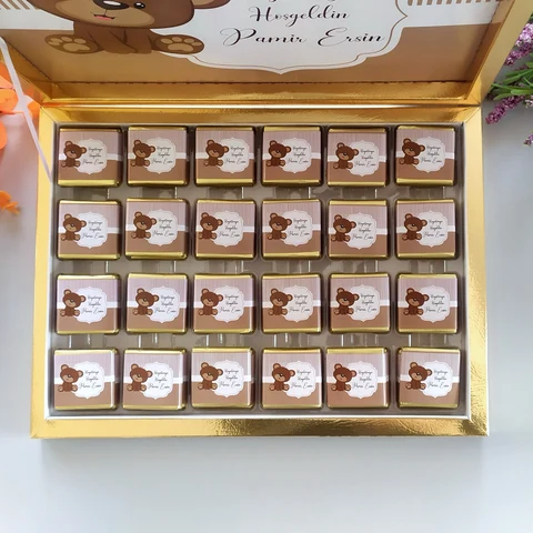 Ayıcık Tema Karton Kutu Çikolata