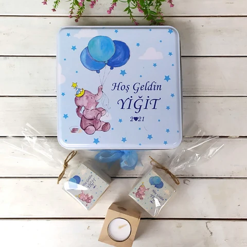 Fil Konsept 50 Çikolata 25 Ahşap Küp Mum