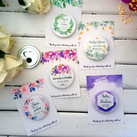 Nikah Hatırası Buton Açacak Magnet (Kopya)