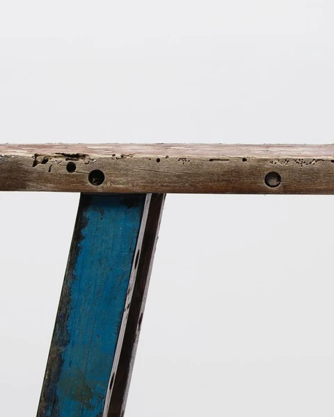 Masif Ahşap Bench, yakın plan
